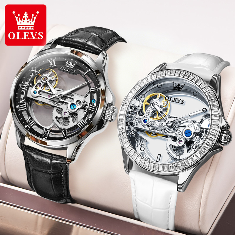 Luxury Watch Wallpaper - OLEVS Couple Watches Original Fully Transparent