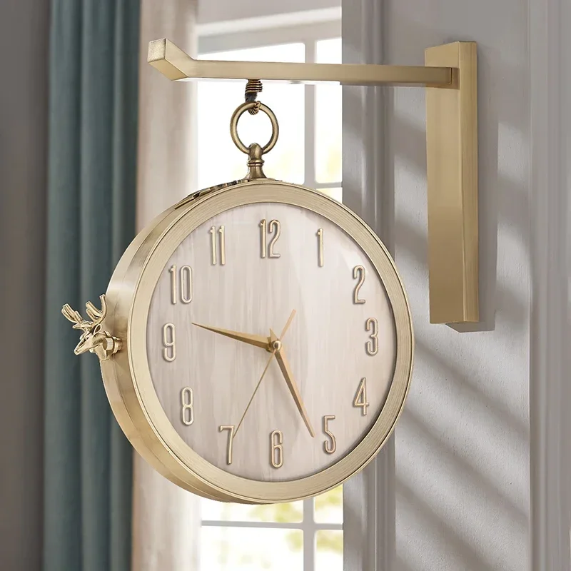 Luxury Watch Europe - Double-sided Wall Clock Living Room Large