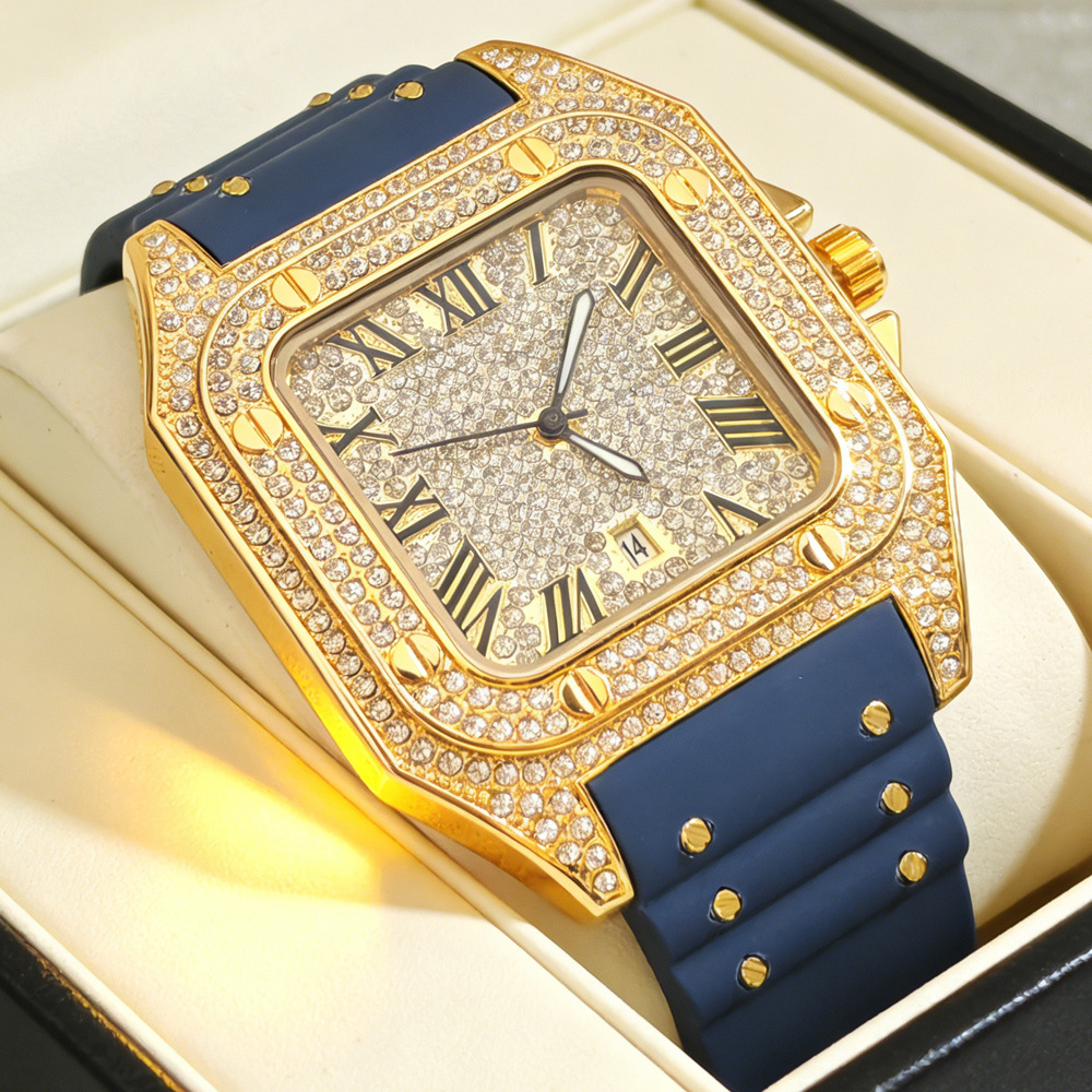 Luxury Watch Iceberg - Hot Fashion Square Full Diamond Quartz