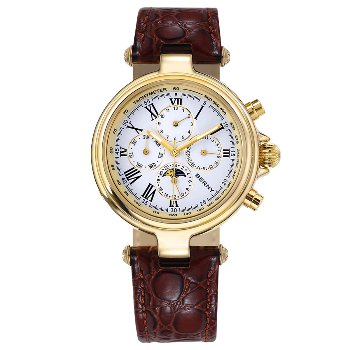 Luxury Watch On Sale - BERNY Retro Automatic Men's Watch Sun&Moon