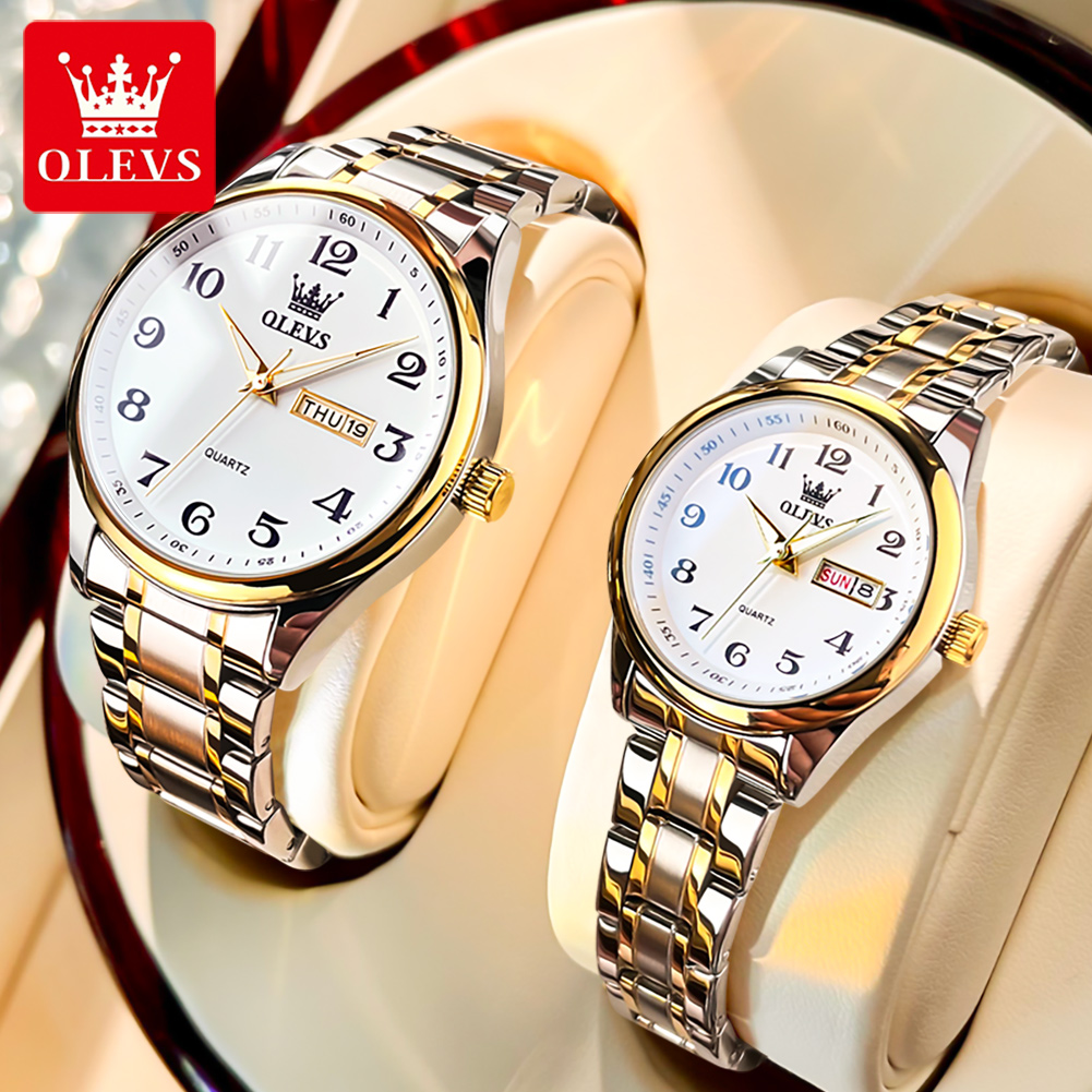 Luxury Watch Wallpaper - OLEVS New Fashion Couple Watch for