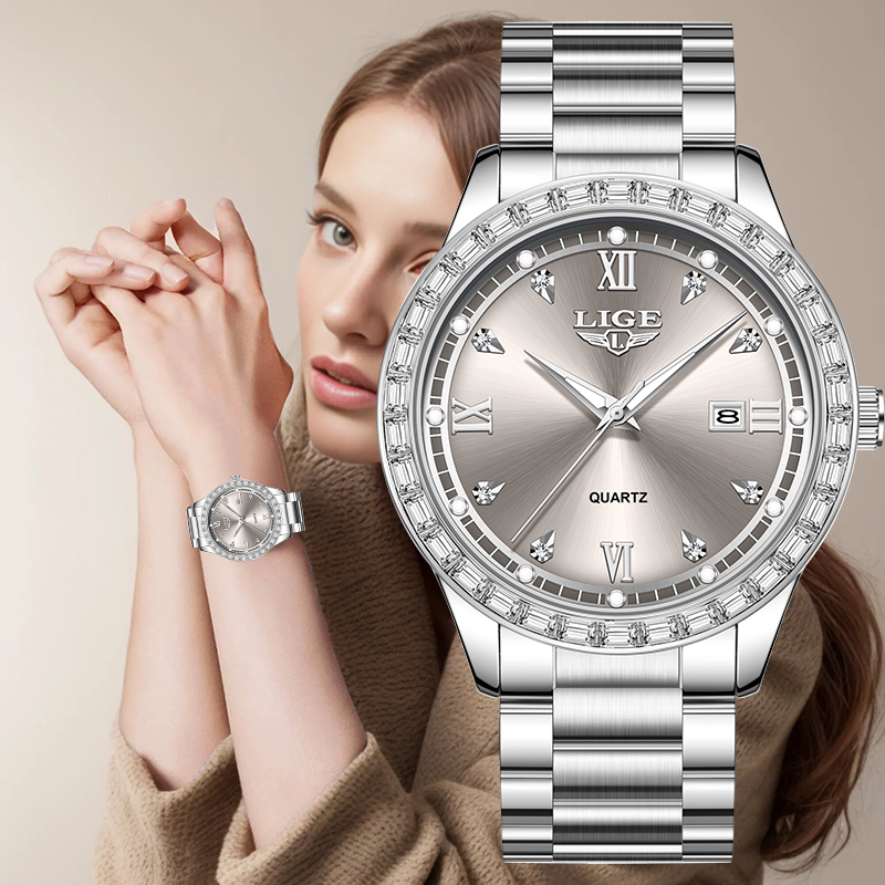 Luxury Watch Wallpaper - LIGE Quartz Wristwatch 2026 Luxury Women's