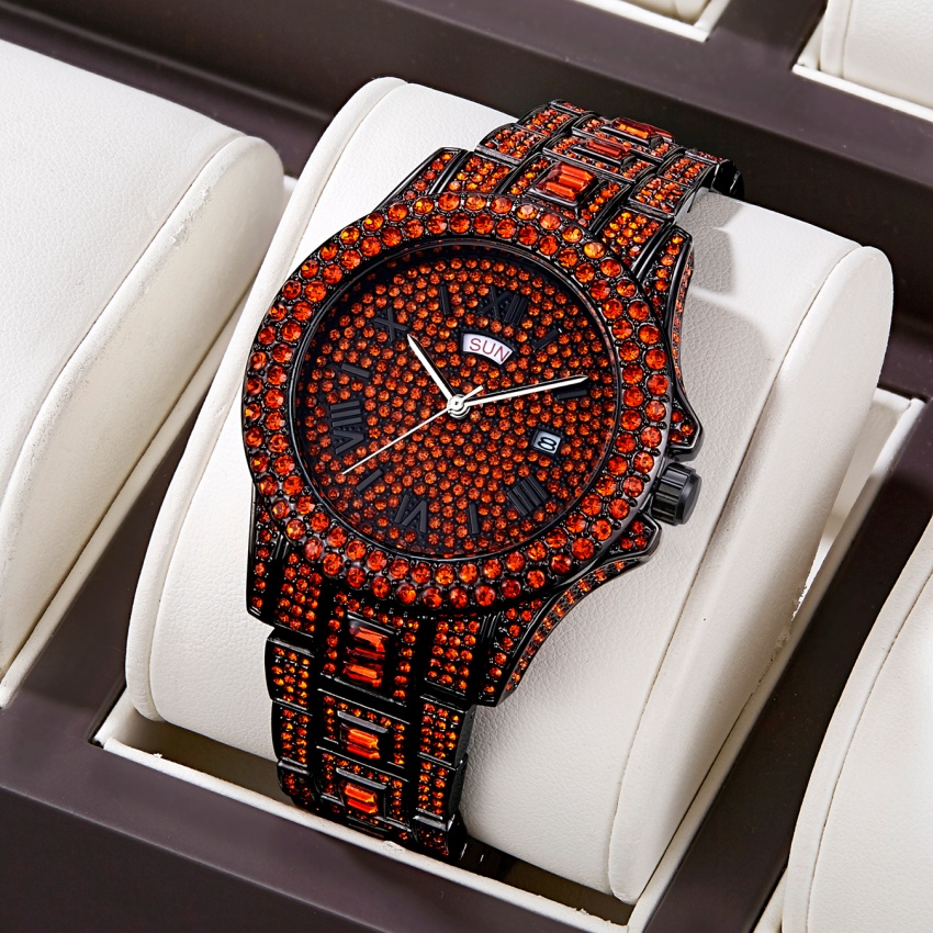 Luxury Watch Iceberg - Luxury Hip Hop Stainless Steel Red