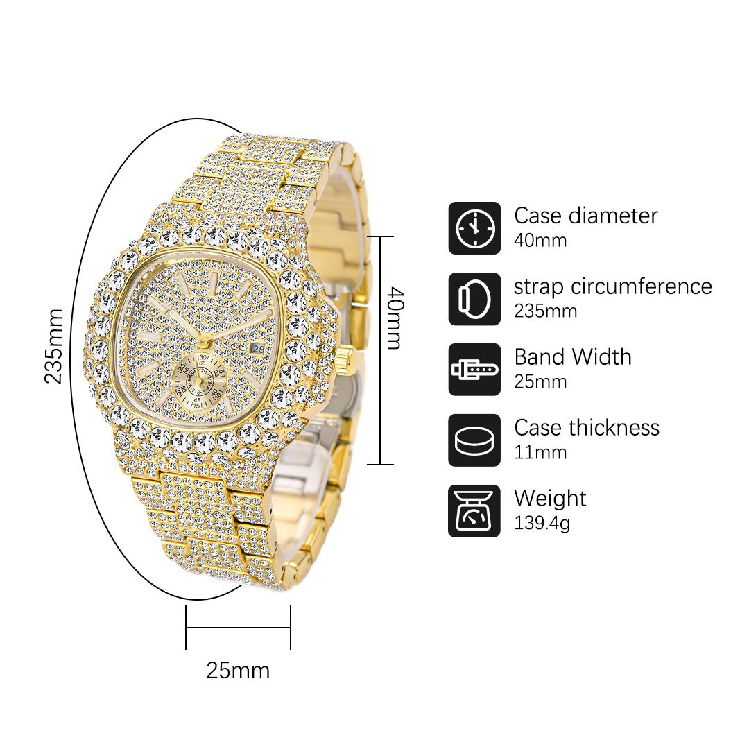 Hip Hop Brand MISSFOX Fashion  - Luxury Watch Iceberg review and price