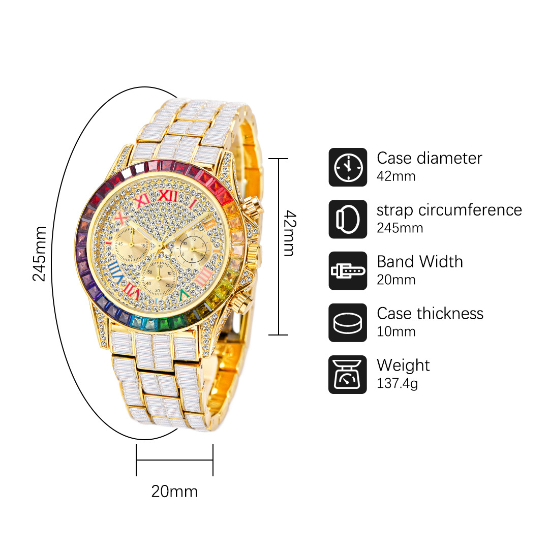 MISSFOX Luxury Iced Watch For  - Luxury Watch Iceberg review and price