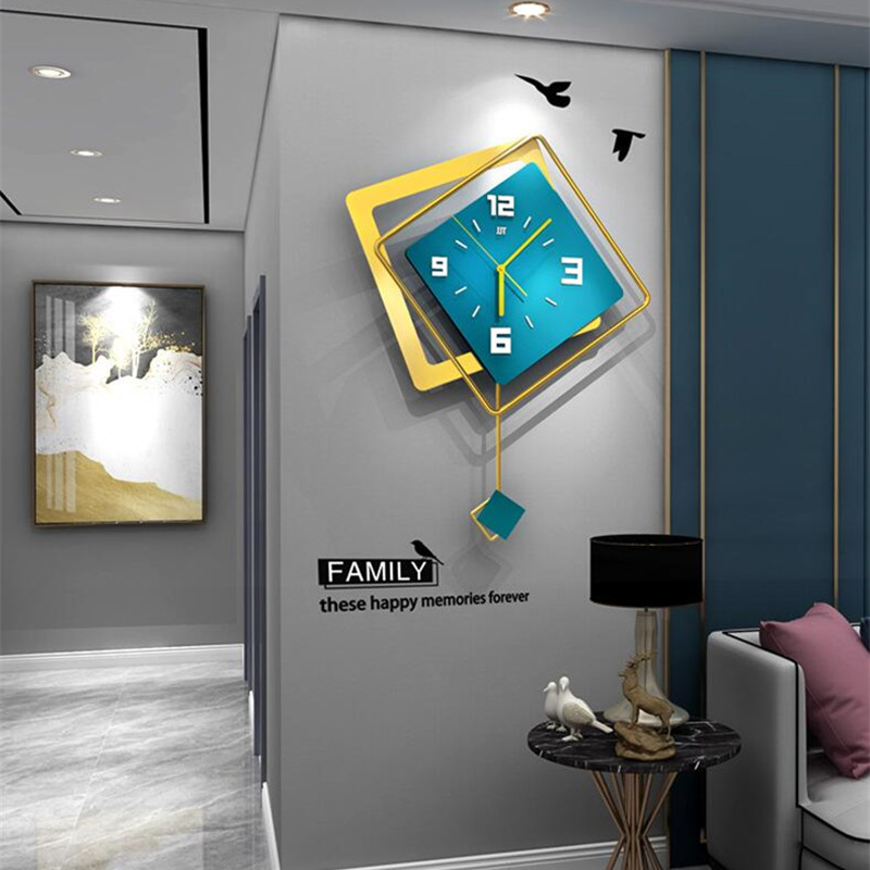 3D Nordic square Swing Wall Cl - Luxury Watch Europe review and price