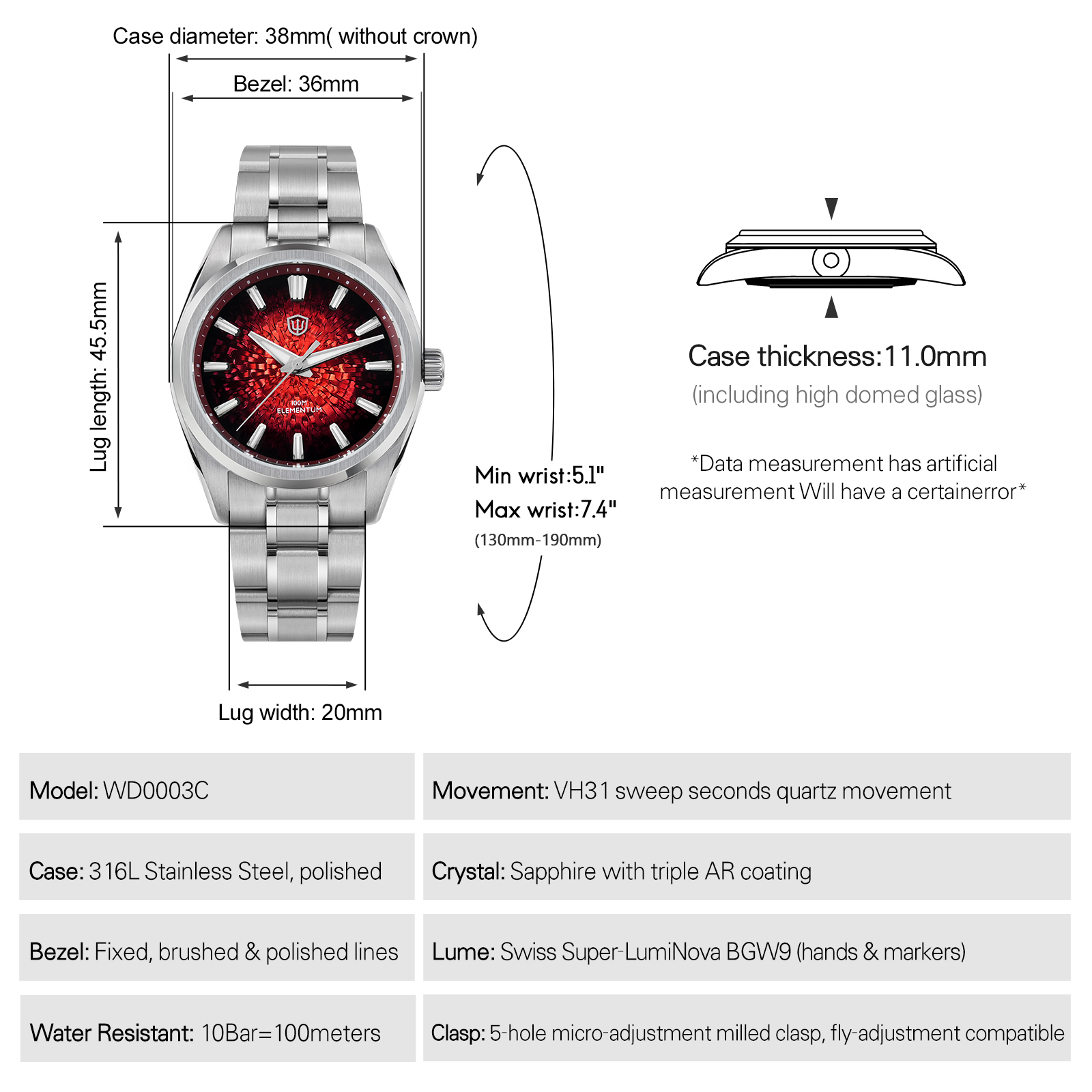 Watchdives New WD0003C Quartz  - Luxury Watch Iceberg review and price