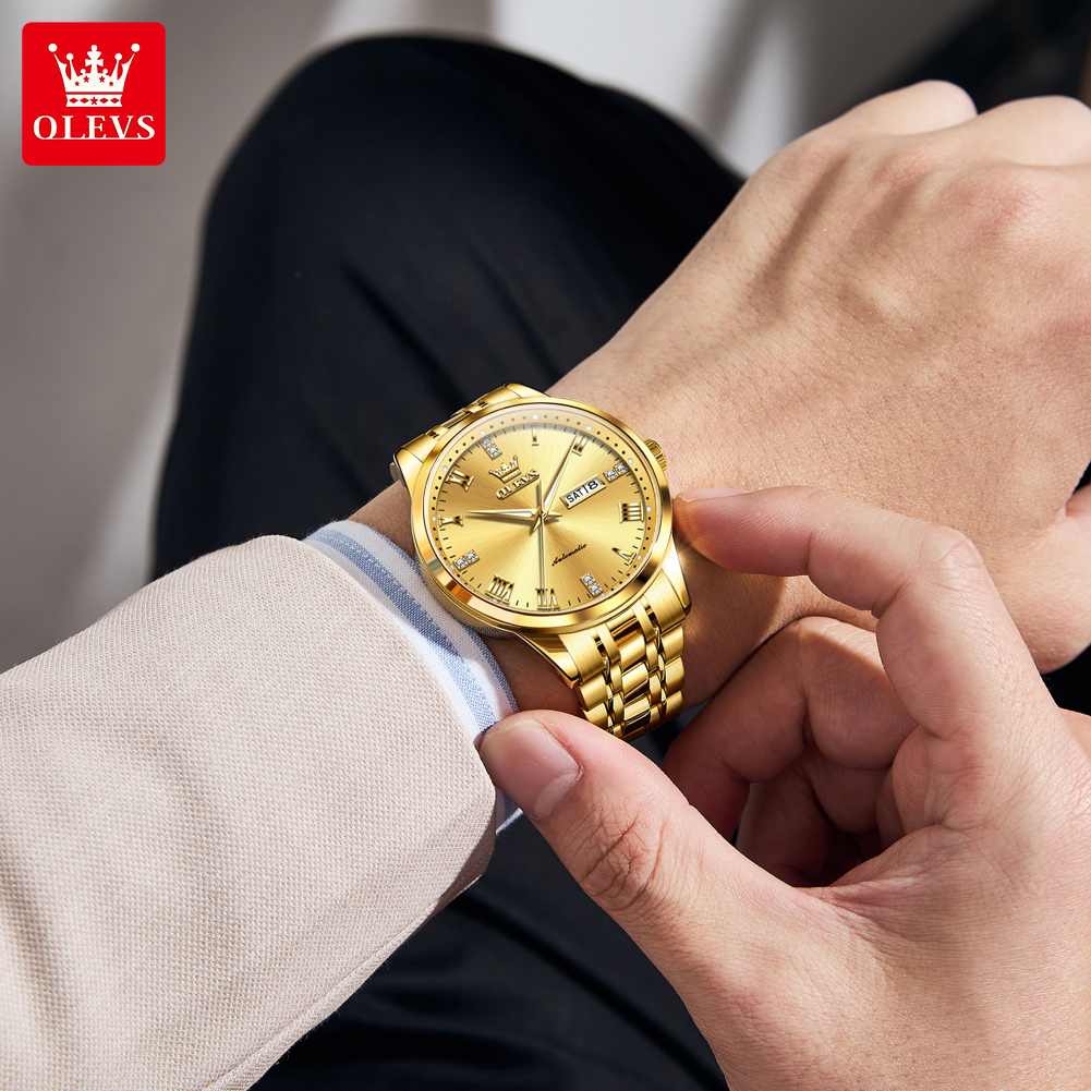 OLEVS Business Gold Mens Watch - Luxury Watch On Sale review and price